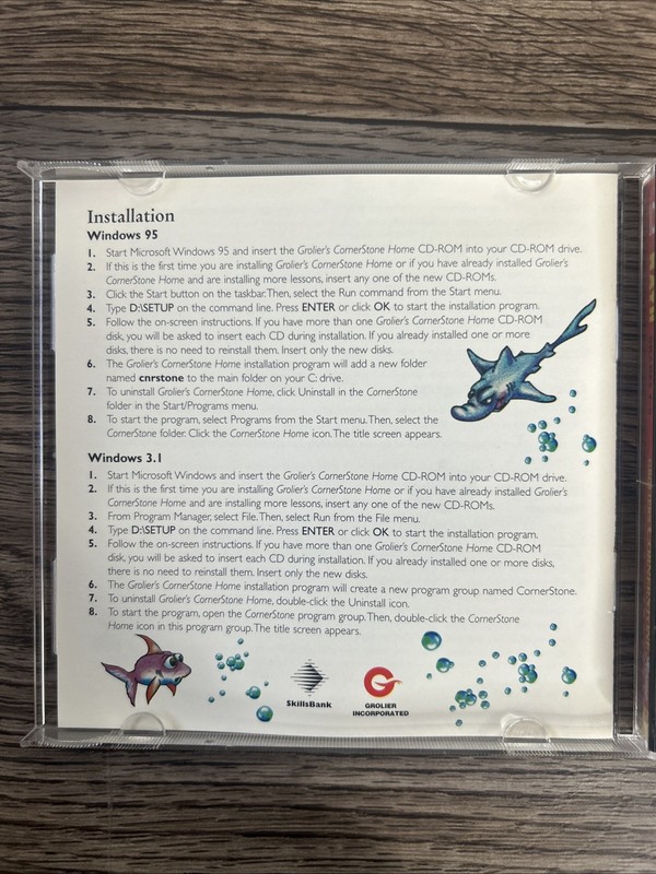 Grolier’s CornerStone Home CD-ROM Lot(4 Discs)Math&Enghish Grades 7-8 Vintage gallery