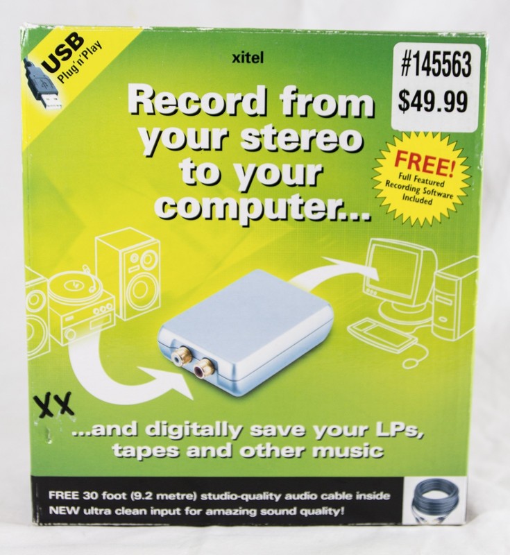 Xitel Inport Audio Recording Kit, Import To Your Computer, FREE SHIPPING