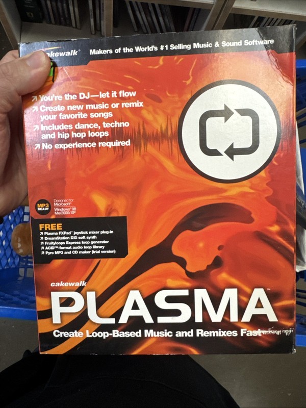 CAKEWALK PLASMA 2001 PC Big Box Loop Remix Softwear 2-Disc RARE!