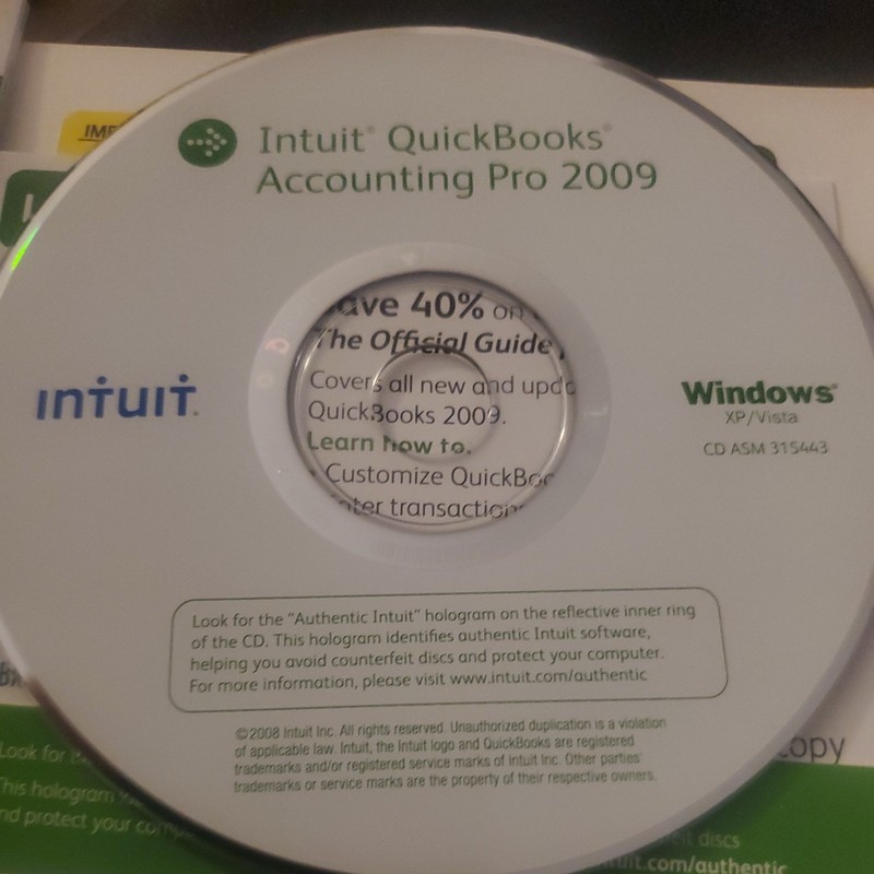 Intuit Quickbooks Accounting Pro 2009 for PC Window XP gallery