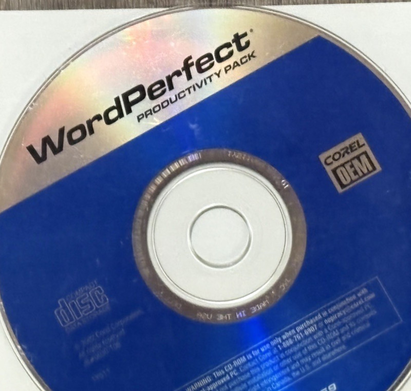 WordPerfect 2002 Productivity Pack CD-ROM, Corel OEM: NEW
