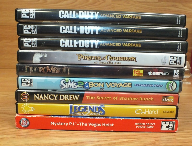 Mixed Random Lot of 9 PC Computer Games For Windows **READ**