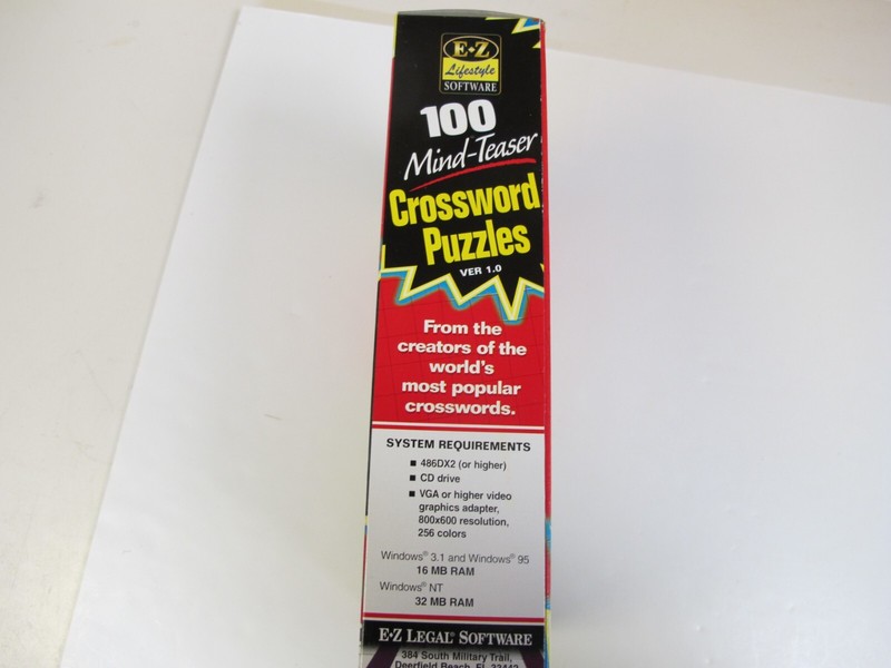 Crossword Puzzles, 100 Mind-teaser. E-Z Lifestyle, CD, Windows 95-NT gallery
