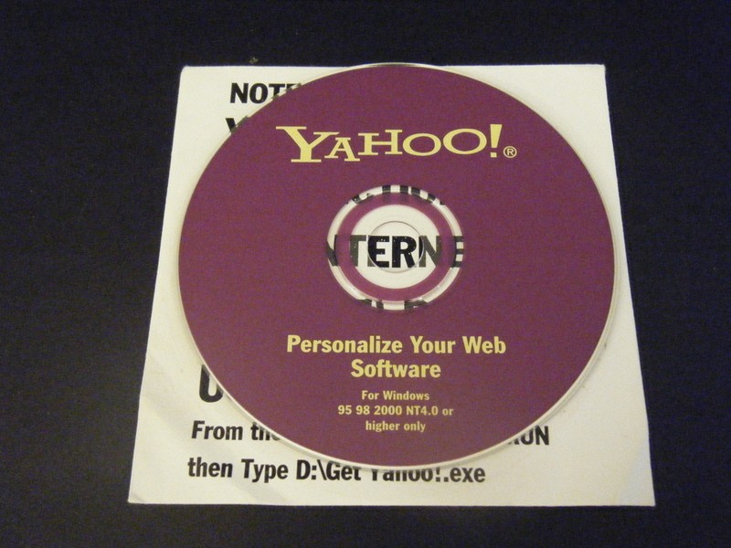 Vintage Yahoo Personalize Your Web Software Disc (PC)