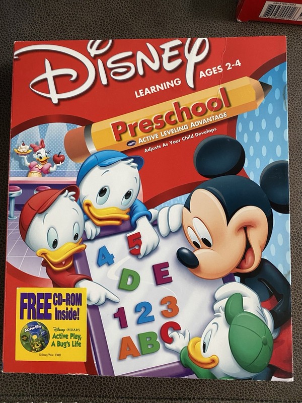 Learning Preschool PC Game (Ages 2-4) + BONUS A Bug’s Life Active Play CD-ROM