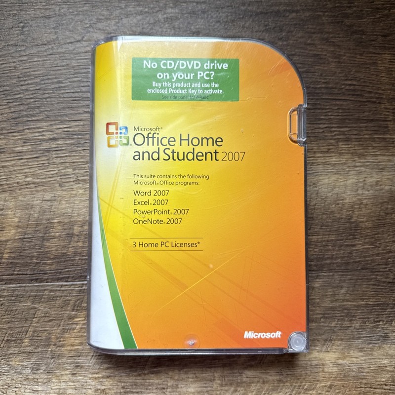 Microsoft Office Home and Student 2007 Word Excel PowerPoint OneNote w/ Key
