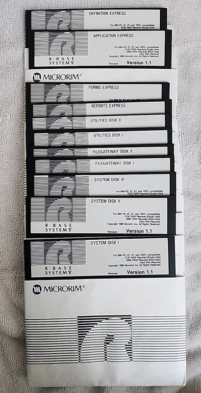 1986 Microrim R Base System Complete Set with Manuals and Floppy Disks gallery