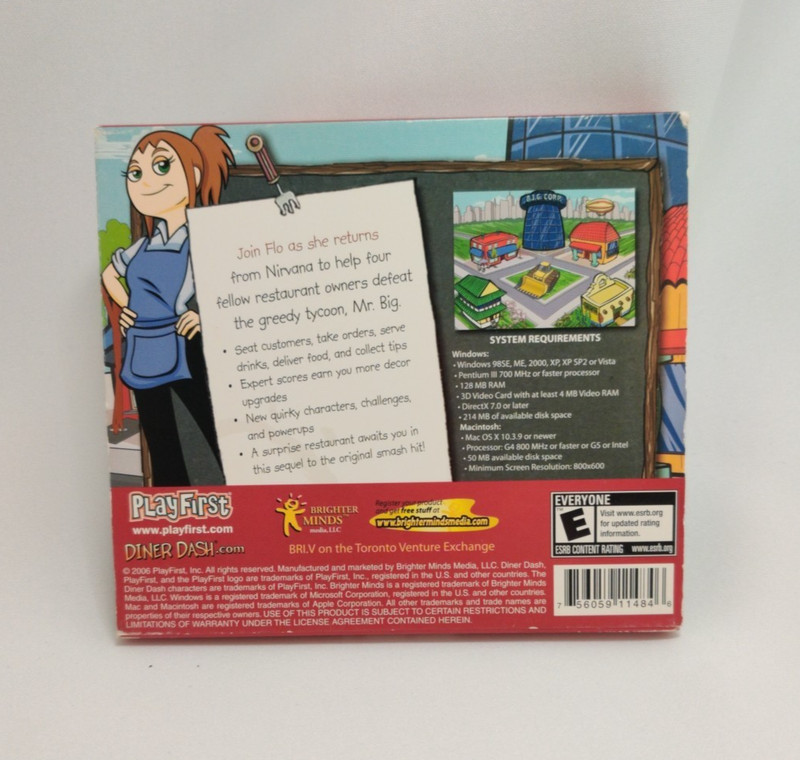 PlayFirst Diner Dash 2 Restaurant Rescue CD-ROM PC/Mac Game Used gallery