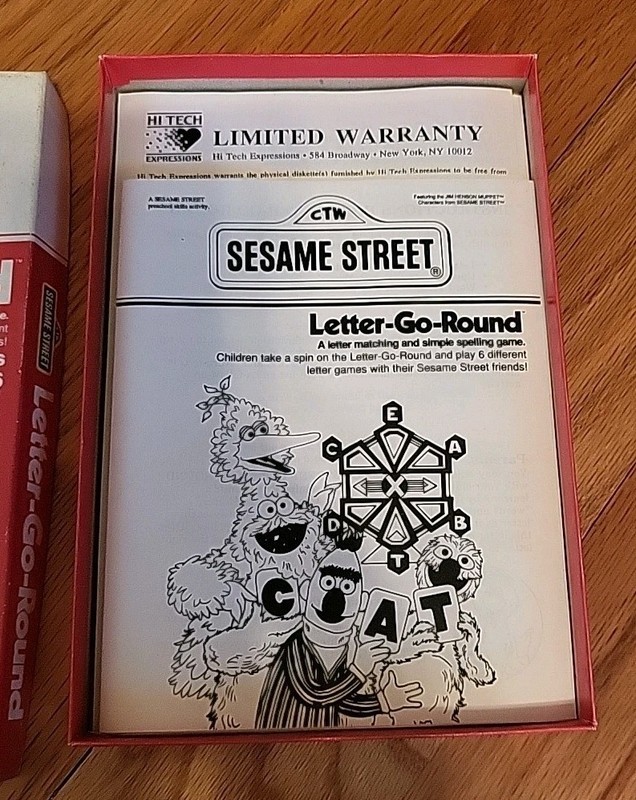 Tandy IBM Software Sesame Street Letter Go Round Vintage gallery