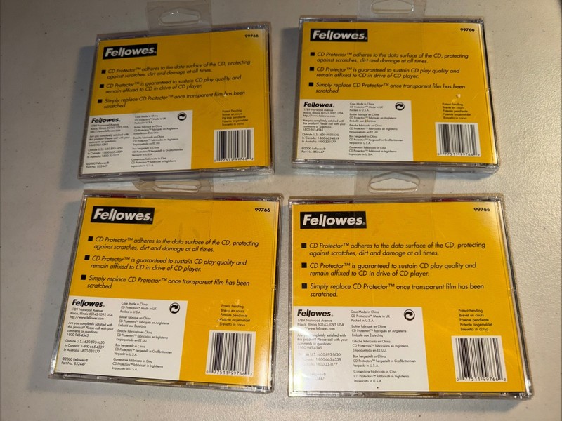 (4) CD Protector Damage Resistant Film w 5 Protectors Each - Fellowes 99766 gallery