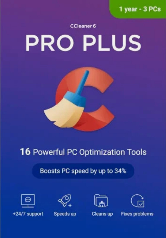 CCleaner Professional Plus V7 | Windows | (1 Year / 3 Devices) – Fast Delivery