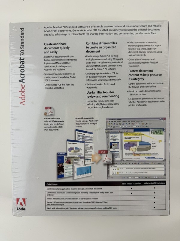 Genuine Adobe Acrobat 7.0 Standard Windows PDF Software gallery