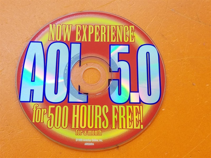 ⭐️⭐️⭐️⭐️⭐️ PC Software CD Disc AOL 5.0 with 500 Hours Free 1999 AM500R4