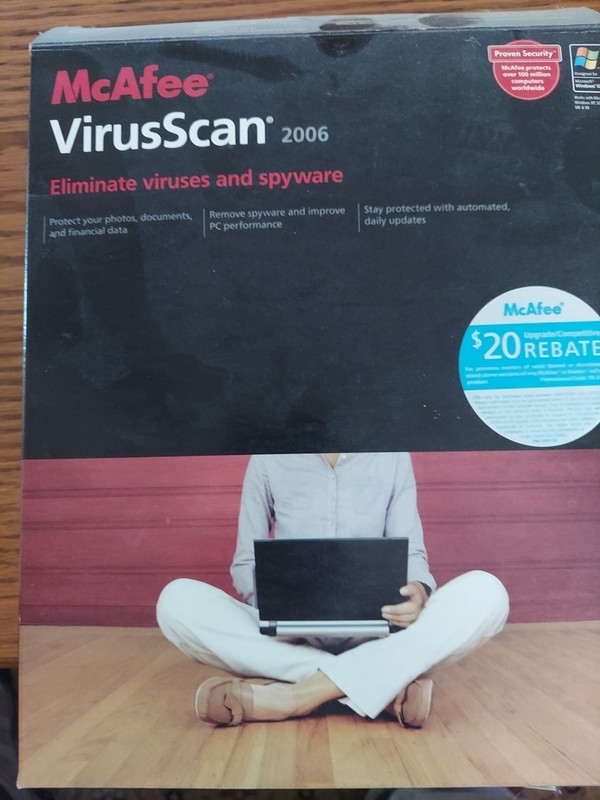 McAfee VirusScan 2006 for Microsoft Windows XP 2000 ME & 98 CD Rom Software gallery