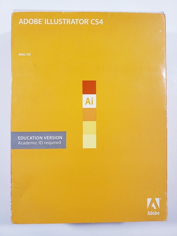 ADOBE Illustrator CS4 & Creative Suite 4 Education Version for MAC OS w Serial #