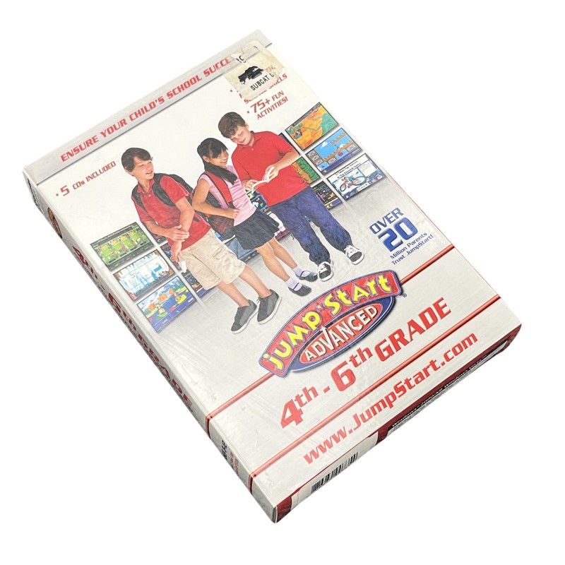 JumpStart Advanced 4th-6th Grade PC CD-ROM 5 Disc Learning Software Windows XP V
