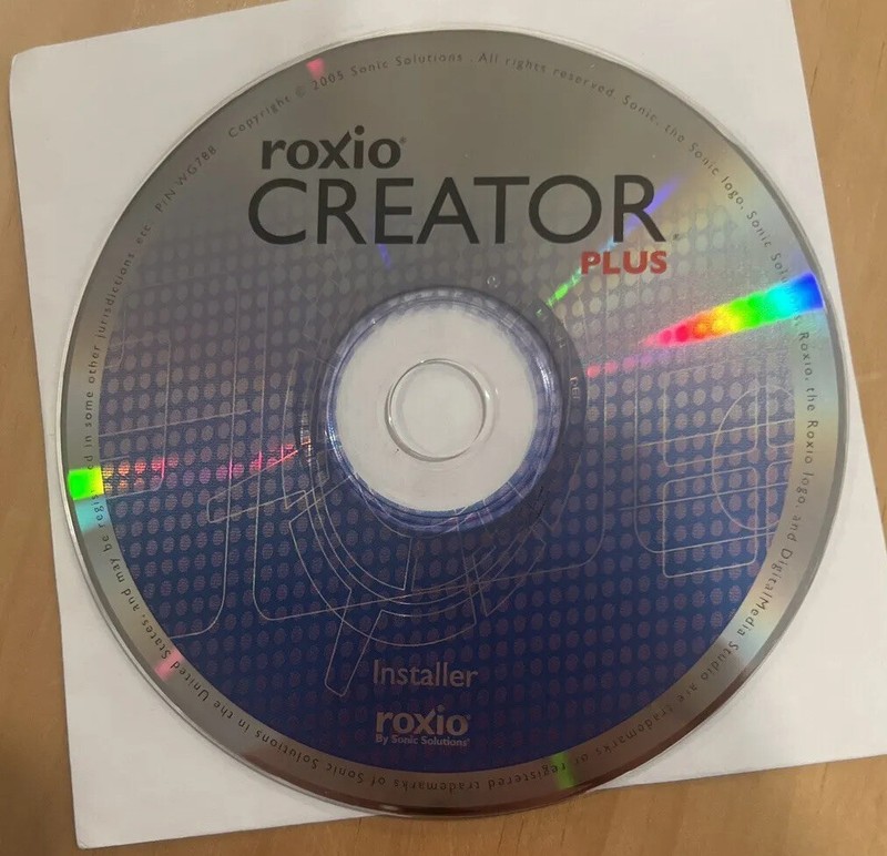 2005 Roxio Creater Plus, P/N WG788 Sonic Solutions