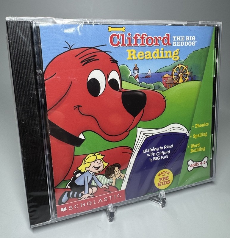 Scholastic – Clifford the Big Red Dog Reading Y2K – PC Mac CD-ROM Game – SEALED
