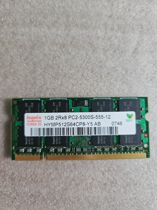 HYNIX 1GB 2Rx8 PC2-5300S-555-12 Laptop MEMORY RAM HYMP512S64CP8-Y5 AB-T 1 GB Ea.