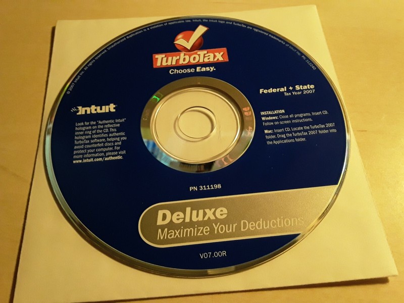 Turbo Tax Deluxe Federal State 2007 gallery