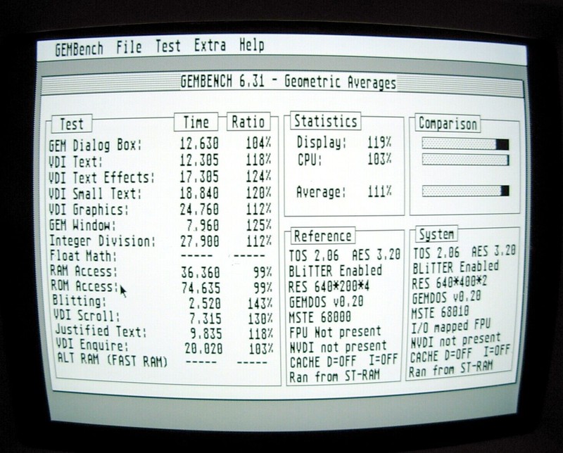 GEM BENCH 6.31 software floppy disk utility for ATARI ST STF STE TT / FALCON gallery
