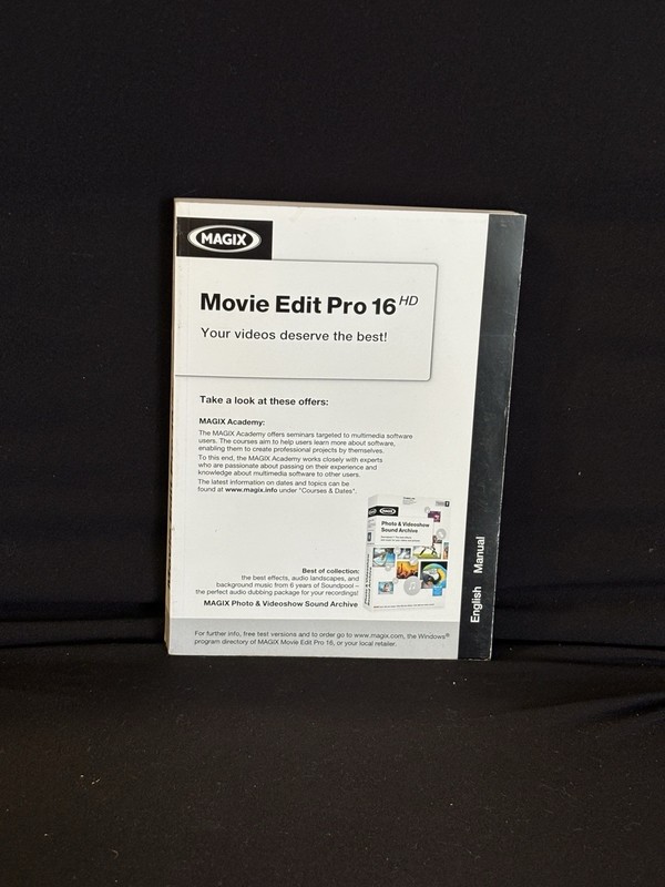 MAGIX Movie Edit Pro 16 Plus HD PC Software DVD CD Manual Windows Retro 2010 HTF gallery