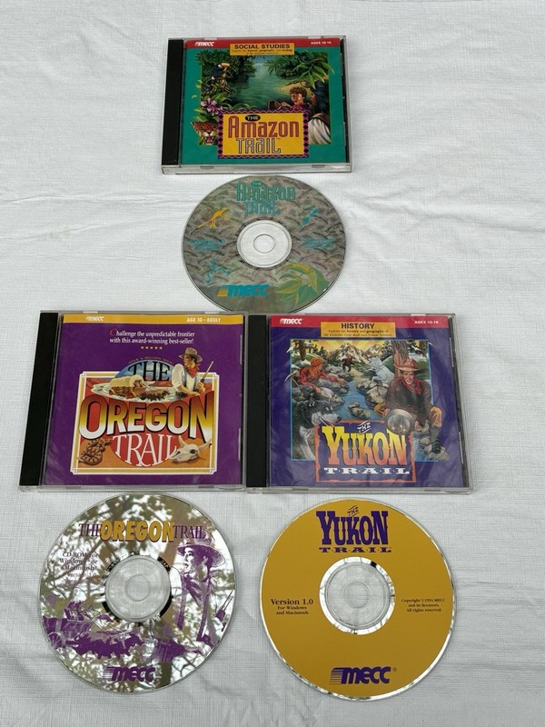 The Oregon, Amazon & Yukon Trail Lot (PC CD-ROM MECC) For Windows / Mac