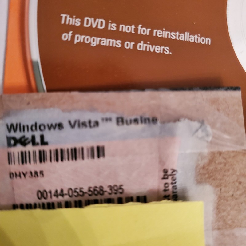 Dell Reinstallation DVD Windows Vista Premium 32 Bit & CD Key Read Description gallery