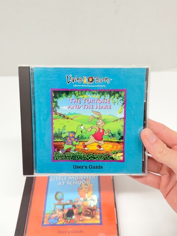 Living Books The Tortoise And The Hare, Little Monster School PC CD Rom 1994 Lot gallery