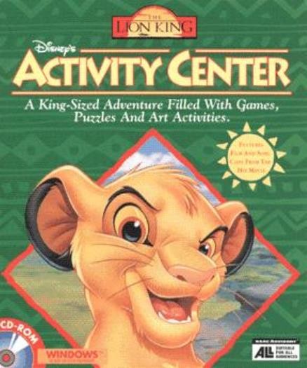 Disney’s The Lion King: Activity Center PC MAC CD cartoon movie puzzle art game!