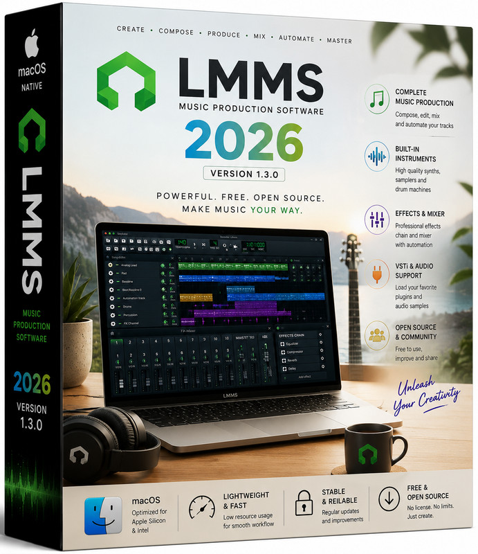 Music Production 2026 V9.6 Software Beats MultiTrack Audio Editor Mixing ~ Mac