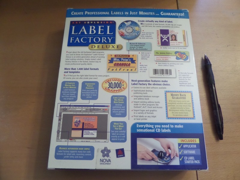 Label Factory Deluxe + Box & Manual 2 CD Set Windows 95 98 NT 2000 ME or XP gallery