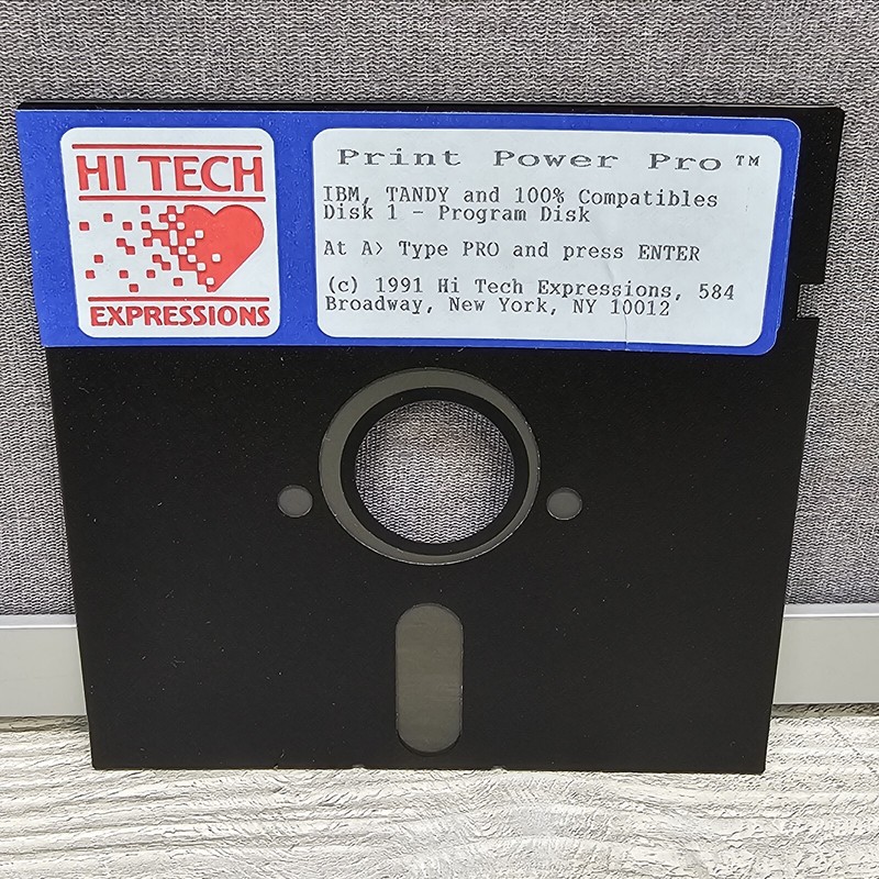 Print Power Pro IBM Tandy 5.25" & 3.5" Floppy Disk w/ Box And Inserts Untested gallery