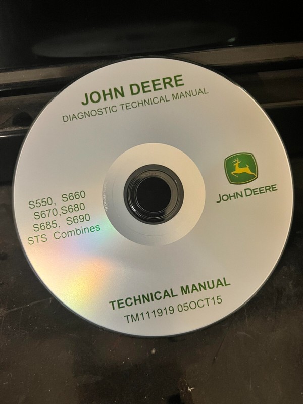 John Deere S550 S660 S670 S680 STS Combine Operation Test Manual CD