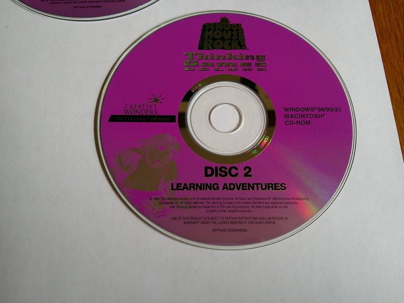 School House Rock! Thinking Game Deluxe 2 CD-ROM SET Learning Adventures 1999 gallery