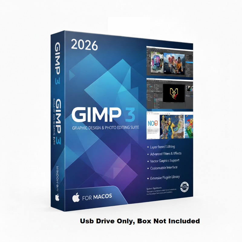 GIMP 3 (2026 Edition) Pro Graphic Design – Photo Editing Software for MacOS