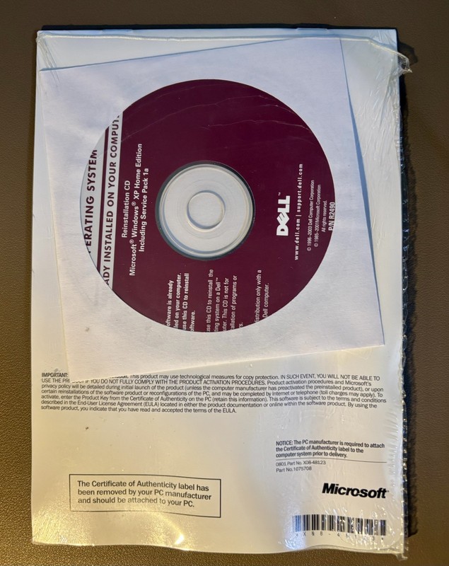 Microsoft Windows XP Home Edition 2002 Dell PC Brand New Sealed gallery