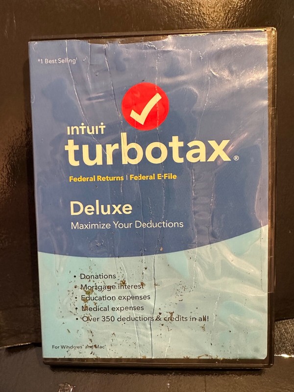 2017 TURBOTAX DELUXE No STATE CD New Sealed 5 Federal Downloads CD USA 2017 gallery