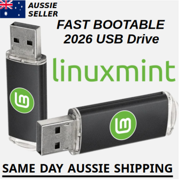 Linux Mint Latest Version Australian Shipping Bootable USB Flash Drive Fast