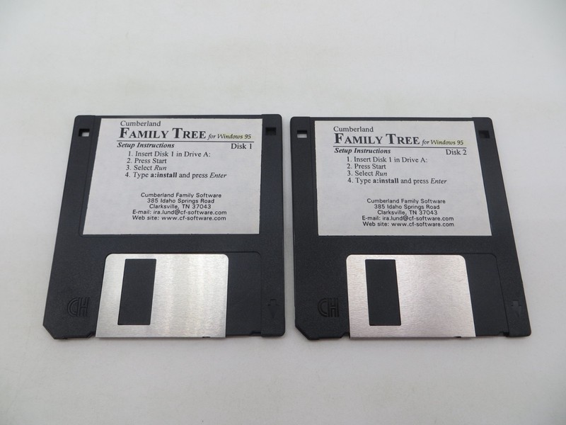 Cumberland FAMILY TREE for Windows 95 3.5″ Floppy Disks computer program