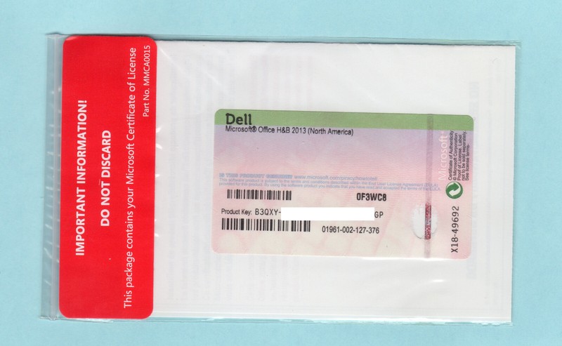 New Microsoft Office Home & Business 2013 Product Key Card – (New)