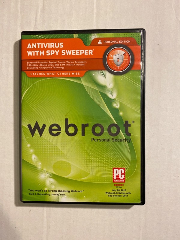 Webroot Antivirus with Spy Sweeper Personal Edition W/K#s