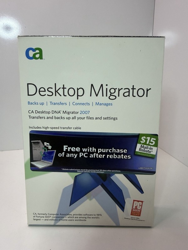 CA Desktop DNA Migrator 2007 with Disc & Manuals – Open Box Complete