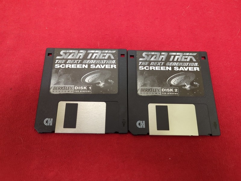 Star Trek The Next Generation 1994 Screen Saver PC/ Mac Berkely Complete 2 Disks gallery