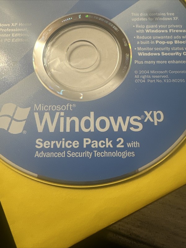 Microsoft Windows XP Service Pack 2 SP2 CD No Key Disc Only OEM Genuine gallery