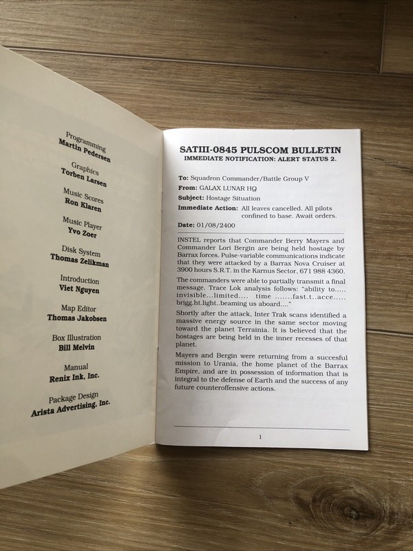 Battle Squadron The Destruction of the Barrax MANUAL ONLY gallery