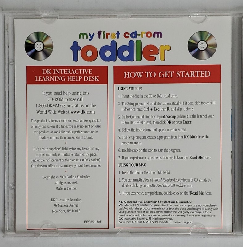 My First CD Rom Toddler Parent Assited Learning CD Rom Disc Age 1.5-3 gallery