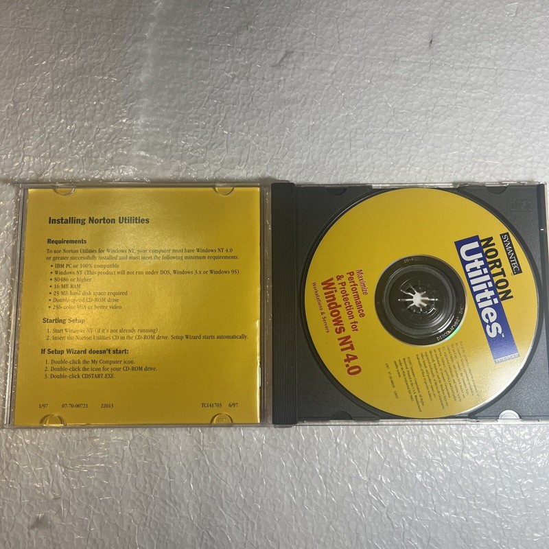 SYMANTEC NORTON UTILITIES Version 2.0 Cd Only gallery