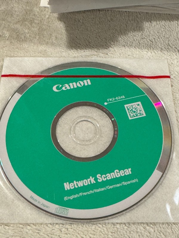 Canon Network ScanGear FK2-6348 – CD ONLY IN VERY GOOD CONDITION!!!