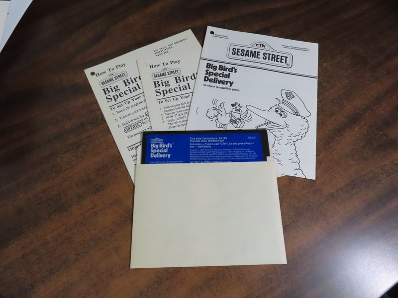 1988 Sesame Street Learning Library Volume One Commodore 64/128 Atari Software gallery
